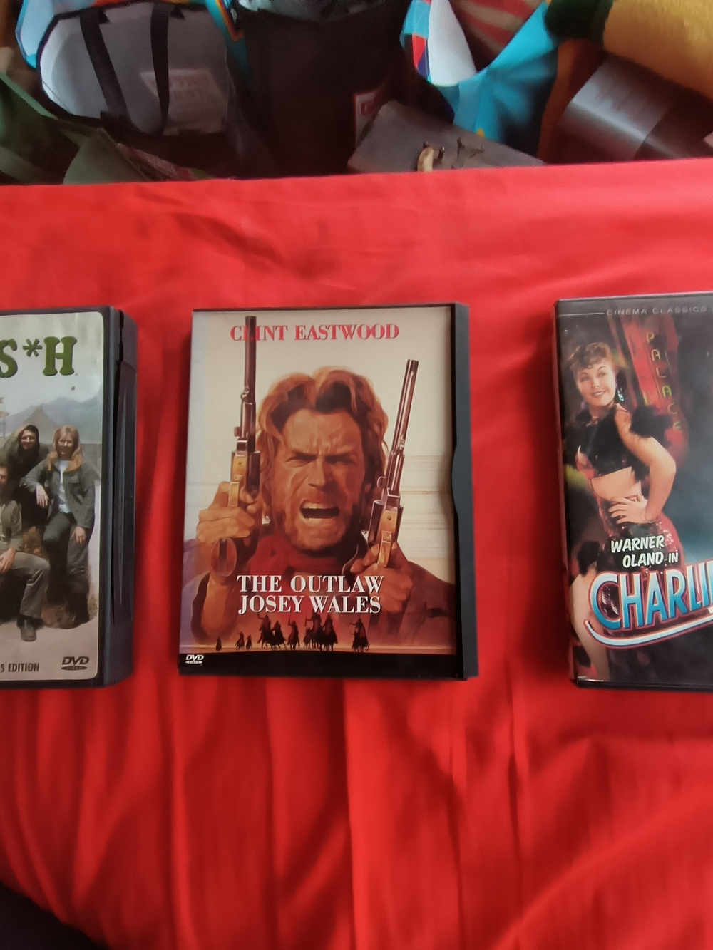 3 DVD Movie MASH Season 1 The Outlaw Josey Wales Clint Eastwood and Charlie Chan